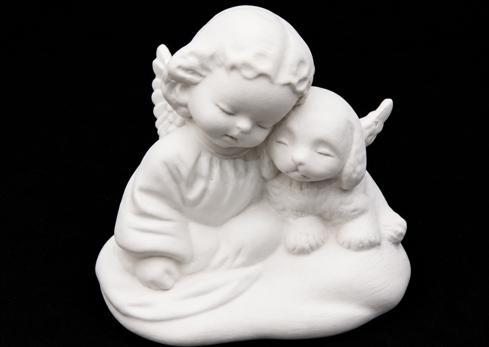 Angel Girl with Dog