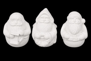 XMAS Round Santa Ornaments