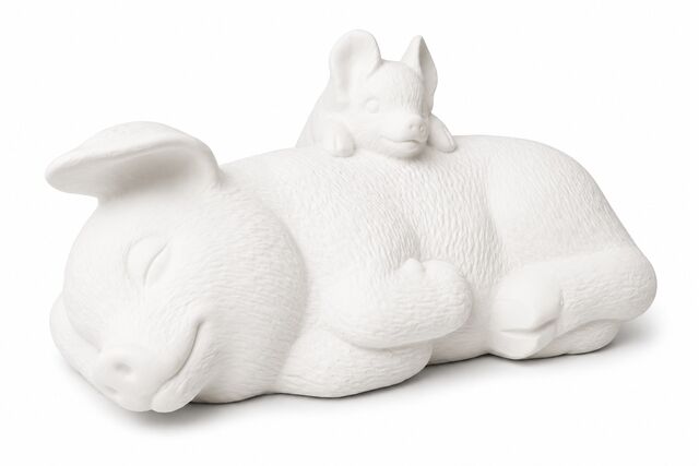 Pig & Piglets Lying