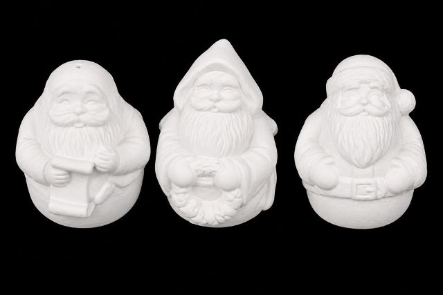 XMAS Round Santa Ornaments